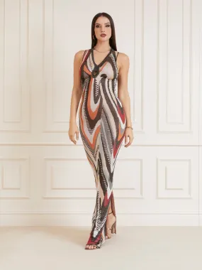 Marciano lange jurk met geometrische print