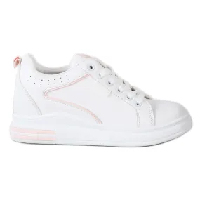SHELOVET Witte schoenen met verborgen wig